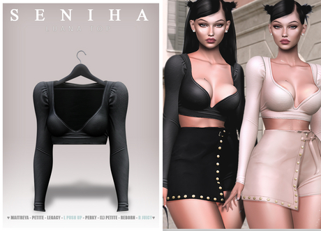 Second Life Marketplace - Seniha. Luana Top // Black